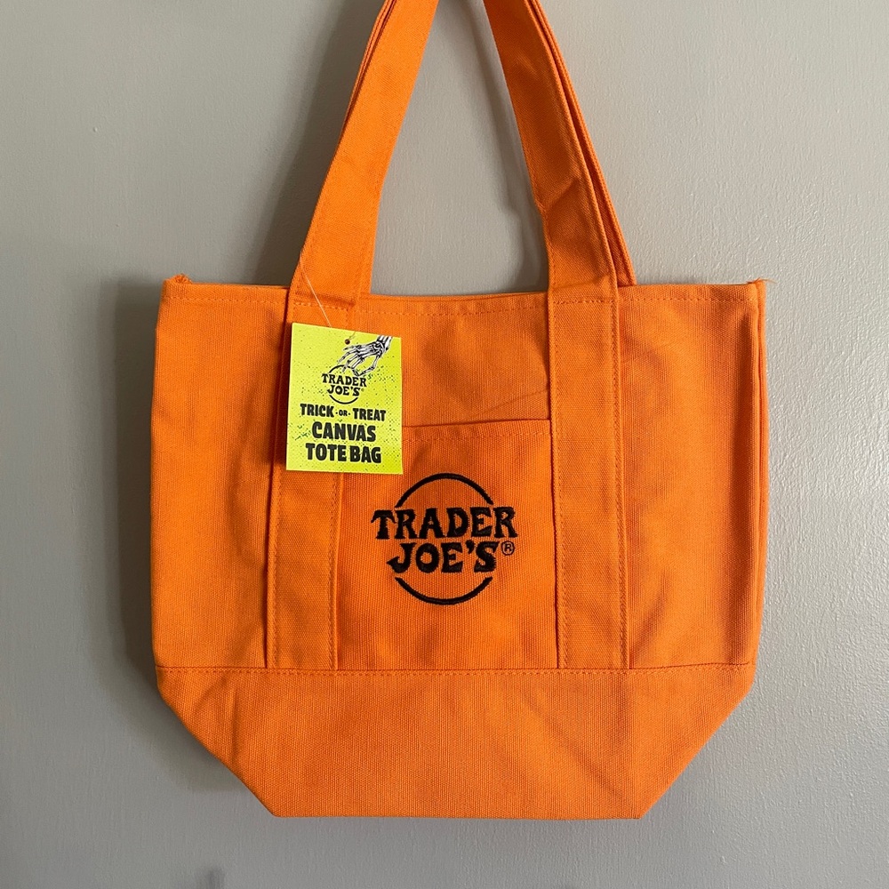Trader Joe's Limited Edition Trick or Treat Mini Canvas Tote Bag